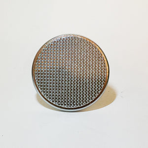 Round Brake Pedal Pad - Knurled Chrome or Unpolished S/S