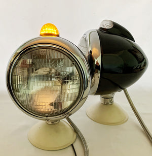 Guide Style Headlights with LED Top Light - 1pr