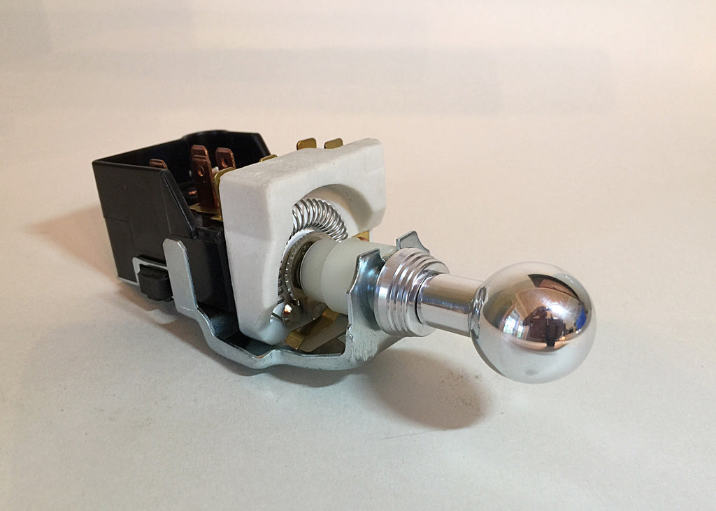 GM style Headlamp Switch with Polished 'Shoebox' Knob & Bezel