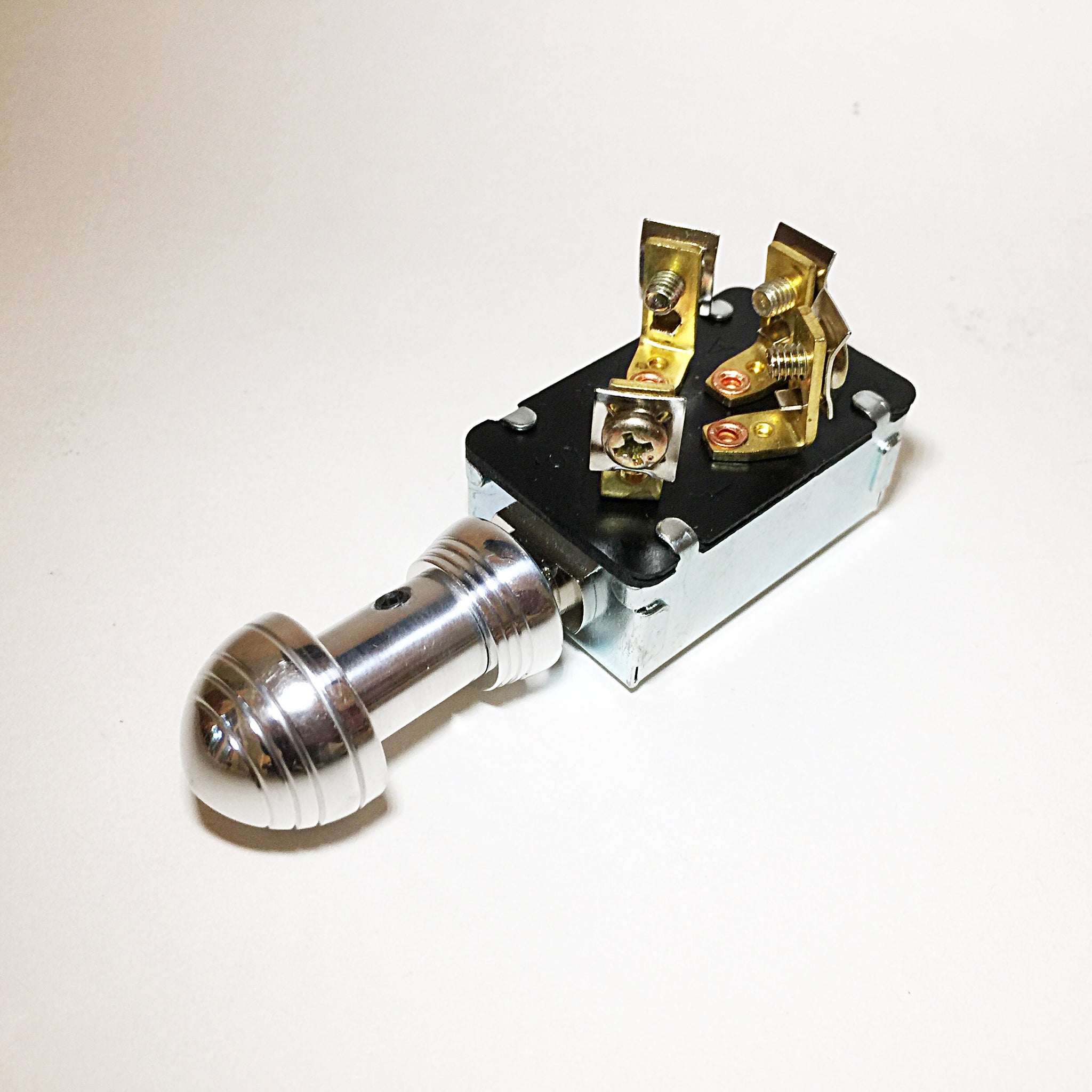Keyless Ignition Switch - Polished Art Deco Knob & Bezel