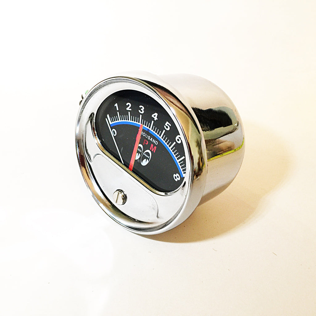 Mooneyes 1/2 Sweep Tachometer with Chrome Cup